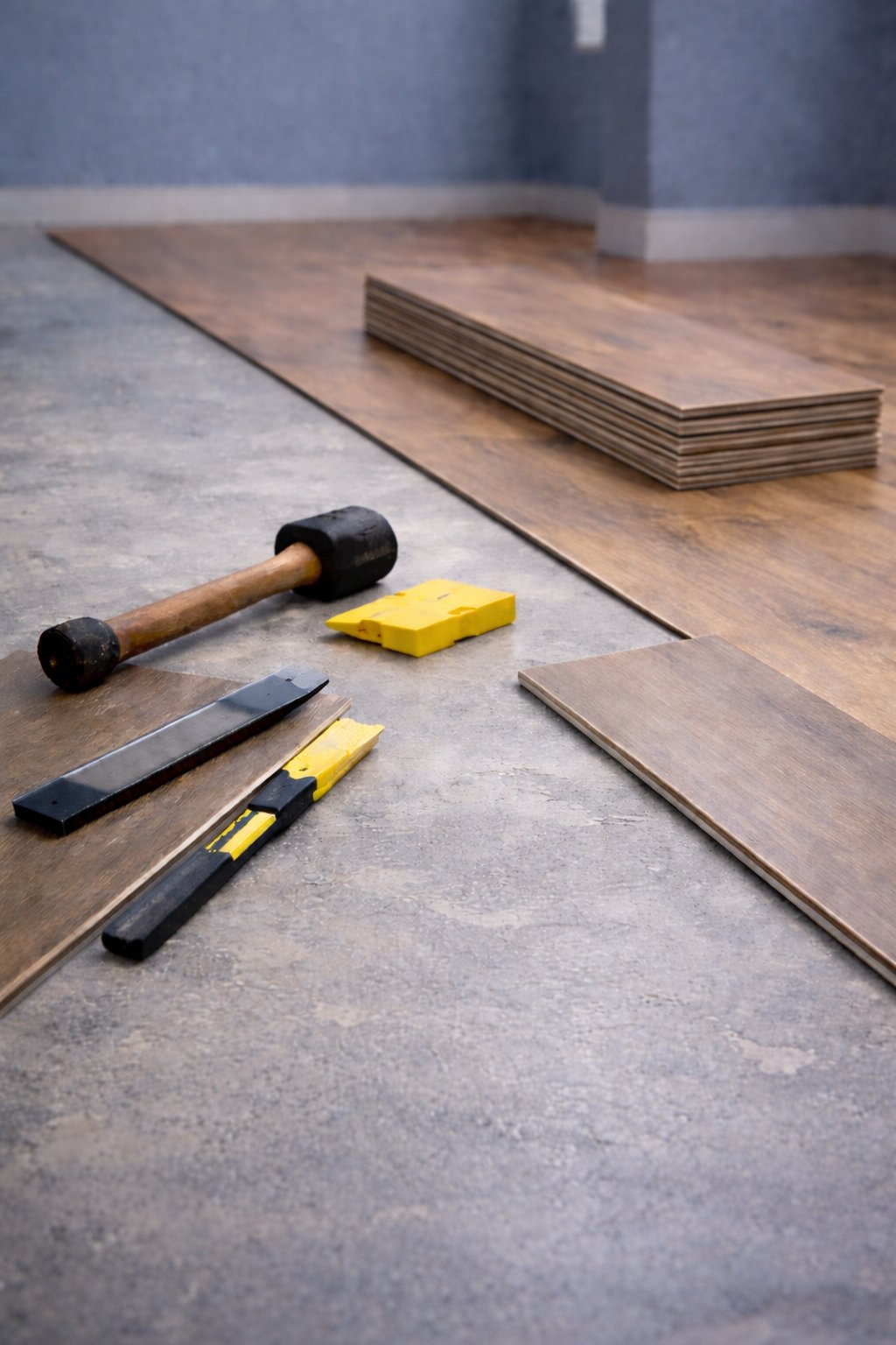 Bodenverlegung – Werkzeuge zum professionellen Verlegen von Laminat und Parkett